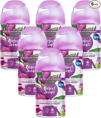 Perfect Scents Automatic Air Freshener Refill, Magnolia Muse, 6 Pack 250ml