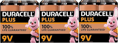 Duracell Plus 9V Alkaline Batteries, 12 Pack